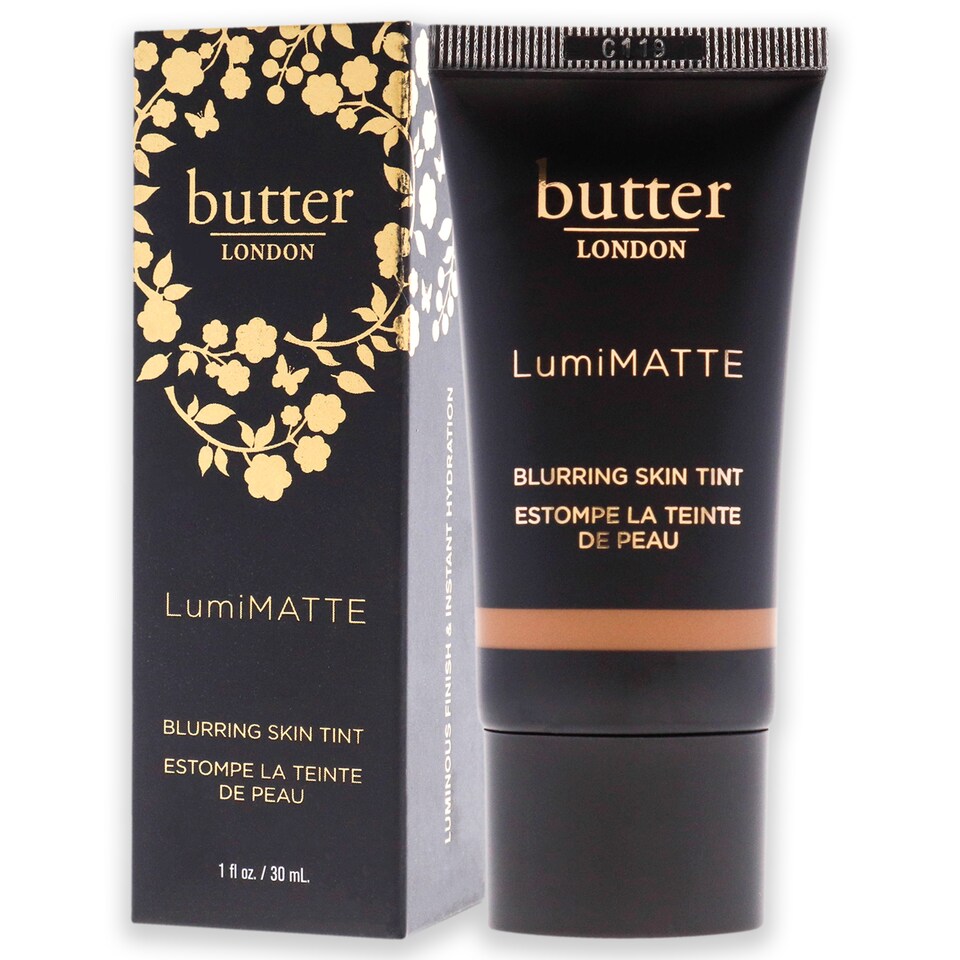 image 1 of Lumimatte Blurring Skin Tint - Deep by Butter London for Women - 1 oz Foundation | Brown