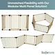 image 4 of Safetots Wooden Multi Panel Room Divider, up to 176cm, Natural Wood, 76cm Tall, Multi Panel Flexible Room Barrier, Room Divider with Door for Baby Cream | Natural