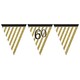 image 2 of Creative Party Black And Gold Milestone Paper Flag Bunting - Black/Gold - 40