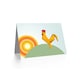 image 2 of Origami Sunrise Rooster Art Blank Just to Say Card