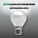 image 2 of BELL Lighting B22 Dimmable LED Golf Ball Filament 4.7W Light Bulb | White | Natural White - 4000k | 3