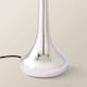image 5 of ValueLights Teardrop Pair Chrome Touch Table Lamps Navy Shade | Black