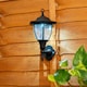 image 4 of ValueLights Set of 2 Mayfair Black Outdoor Solar Wall Light | Black