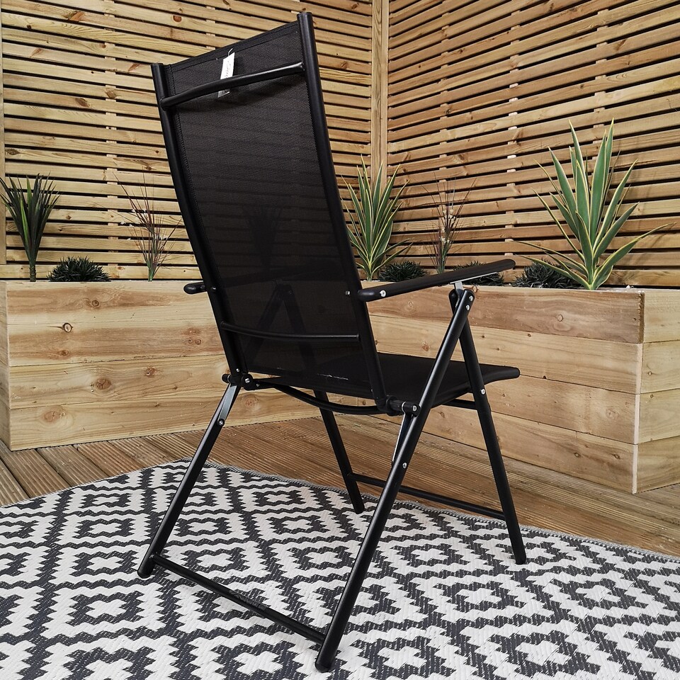 image 1 of Outdoor 2 Person Round Glass Top Garden Patio Dining Table Chairs Set