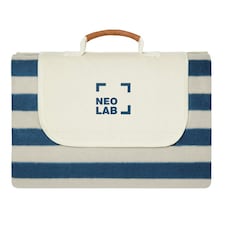 Vinga Alba RPET Striped Picnic Blanket - Navy - 0.5cm x 200cm x 150cm | Blue | 0.5cm x 200cm x 150cm