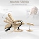 image 4 of HOMCOM Massage Recliner Chair Cushioned Ottoman 10 Point Vibration Cream