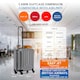image 8 of Flight Knight Premium Hard Shell Lightweight Cabin Suitcase - 8 Spinner Wheels - Built-in TSA Lock & USB Port - easyJet Large Cabin Approved - 56x45x25cm Cream | Cream | Cabin Bag
