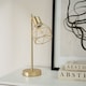 image 2 of ValueLights Angus Brushed Gold Geometric Shade Table Lamp & Bulb | Gold