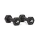 image 1 of Adidas 2kg Neoprene Dumbbell Pair, Hexagonal Non-Roll Design, Black | Black | BLACK | adult
