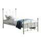 image 1 of Bayford Traditional Vintage Style White Metal Bed Frame (Single) | White | White | Single