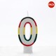 image 1 of Apac Multicoloured Birthday/Anniversary Number Candles (Pack Of 6) - White/Red/Yellow/Black - 6 White