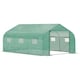 image 1 of Outsunny 4.5 x 3 x 2m Outdoor Tunnel Greenhouse w/ Roll Up Door 6 Windows Green