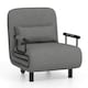 image 1 of COSTWAY 3-in-1 Convertible Sofa Bed Sleeper Chair Dark Grey Grey