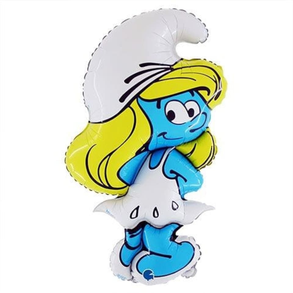 image 1 of Smurfette (Smurfs) Giant Helium Foil Balloon 81cm / 32 in Blue