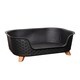 image 8 of 77cm x 58cm Black Plastic Raised Pet Basket with Legs