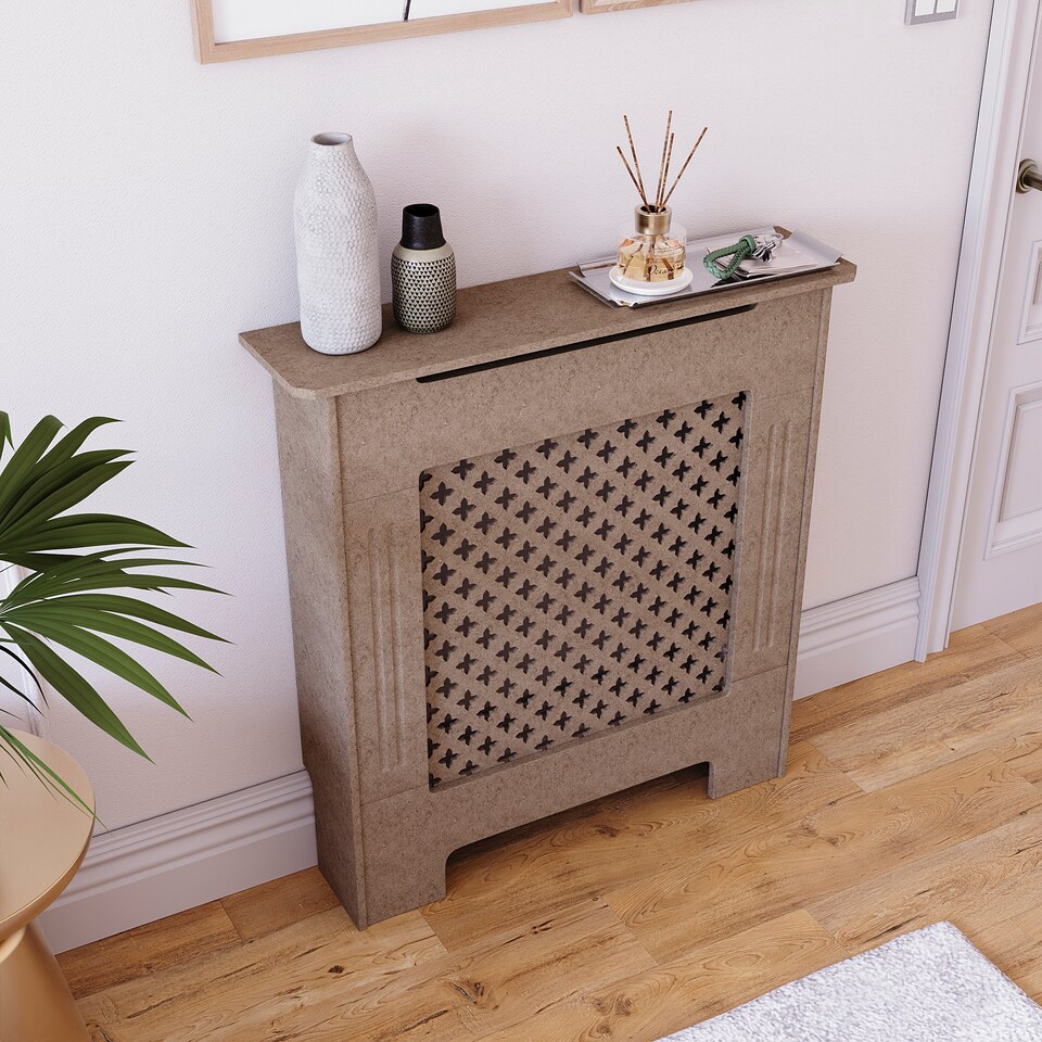 image 1 of Vida Designs Oxford Radiator Cover MDF Cabinet, Unfinished, 78cm