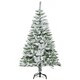 image 1 of HOMCOM 5ft Snow Flocked Artificial Christmas Tree w/ Realistic Branch Tips
