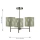 image 5 of Brea - Antique Brass 3 Light Fitting with Sage Green Fern Shades Bronze | Green