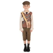 Bristol Novelty Childrens/Boys Evacuee Schoolboy Costume - Multicoloured - S S