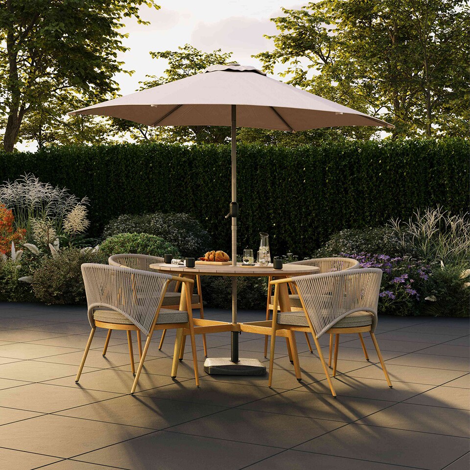 image 1 of Charles Bentley Almada 4 Seater Dining Set