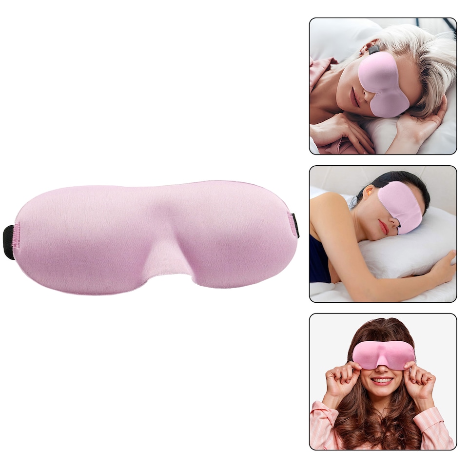 image 1 of 3D Sleep Eye Mask with Adjustable Strap Luxury Blindfold Sleep Mask