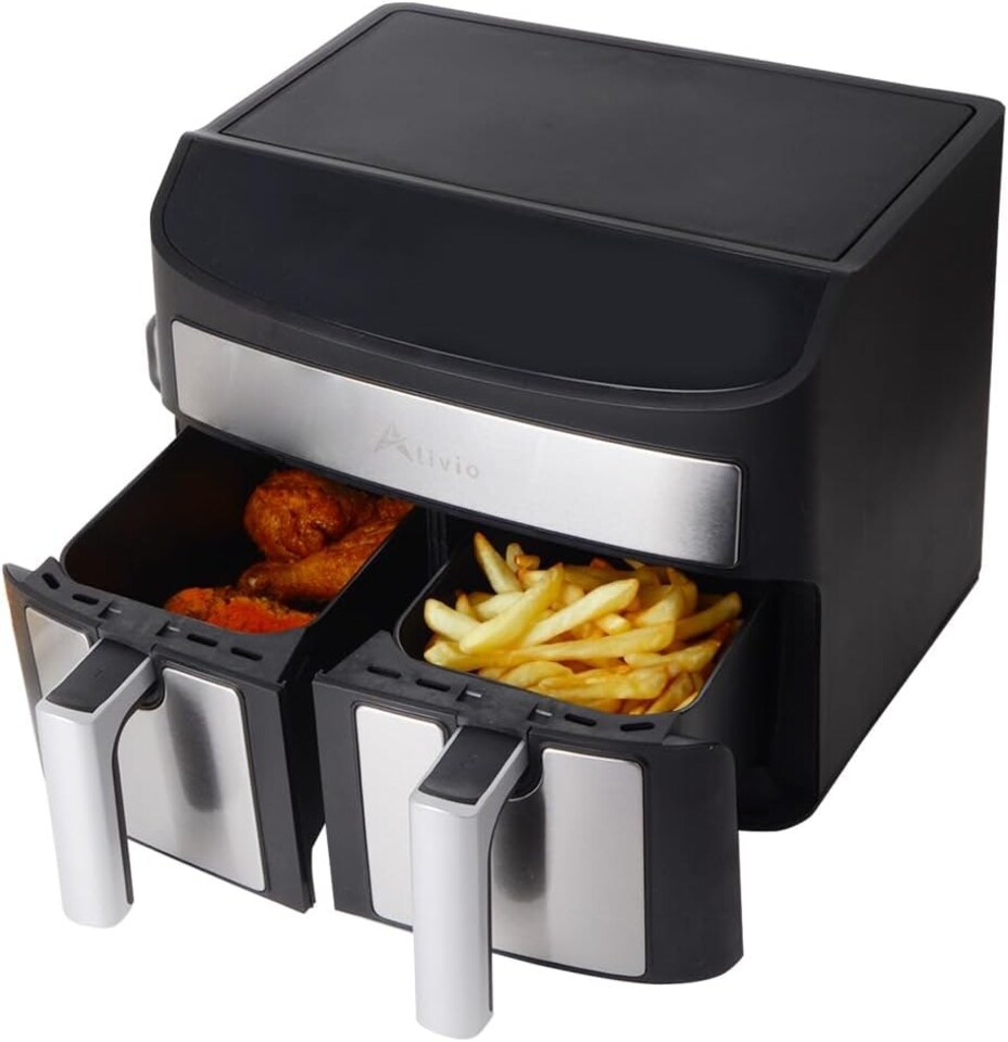 image 1 of 9L Basket Air Fryer with Dual Basket