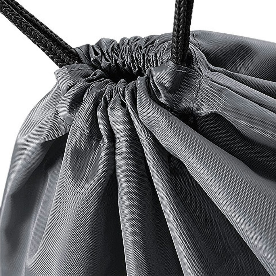 image 1 of BagBase Budget Water Resistant Sports Gymsac Drawstring Bag (11 Litres) - Black - One Size Black | One Size