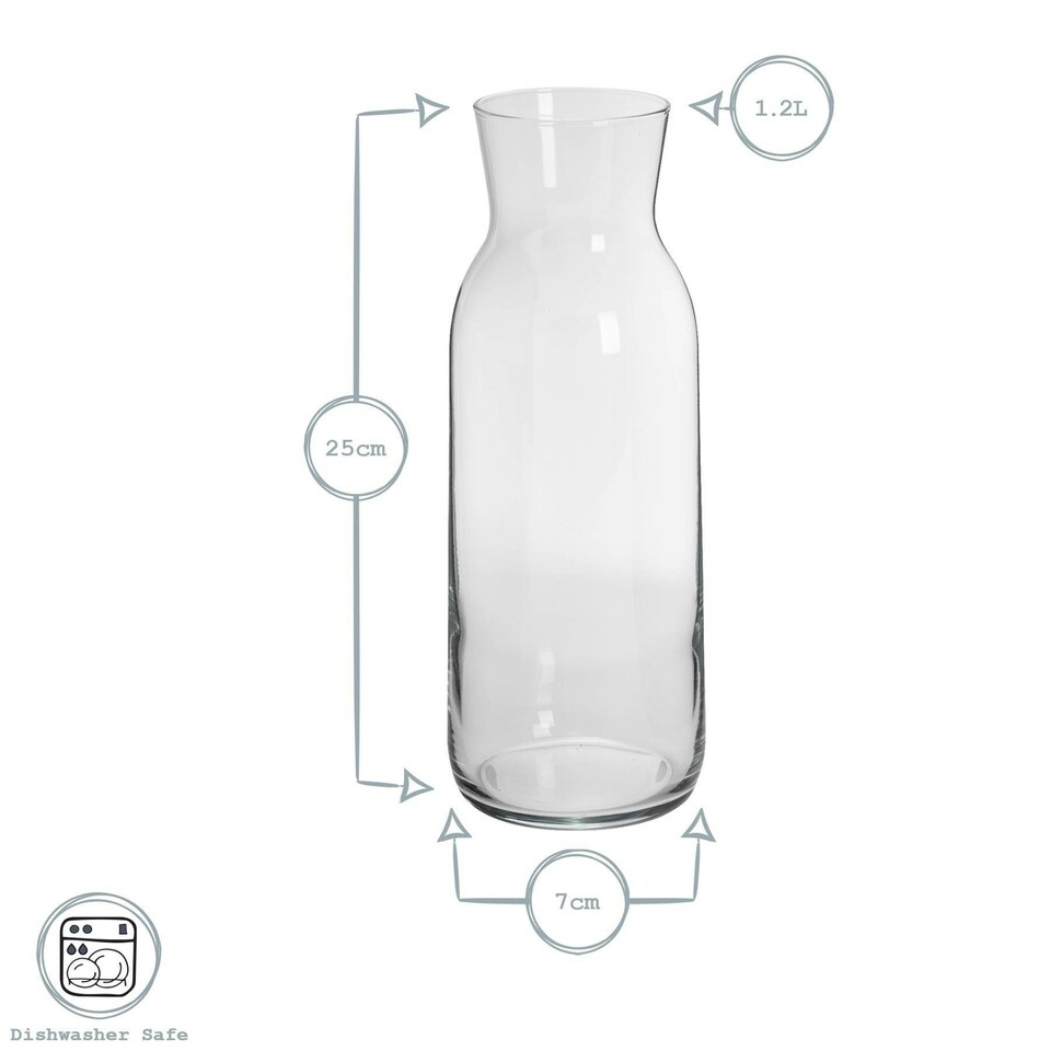 image 1 of Argon Tableware Brocca Glass Carafes - 1.2 Litre - Pack of 2
