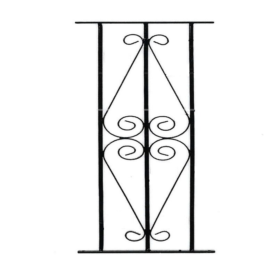 image 1 of Ascot Decking Fence Panels (Pack of 2) - Solid Steel - FIts Gap of 280 mm x 770 mm High - Electro Galvanised/Black Powder Coated Black