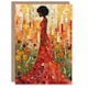 image 1 of Beauty Portrait Gradient Colour Flowers Him Her Birthday Card