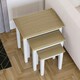 image 5 of Vida Designs Yorkshire Set of 3 Nest of Tables Sofa Side End Table, White & Oak