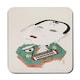 image 3 of Designer Artwork Placemat And Coaster Set 12 Pieces Wood Backing