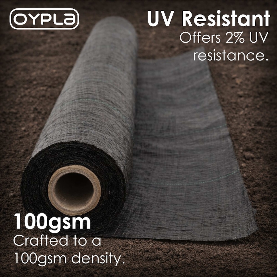 image 1 of 1m x 25m Heavy Duty Weed Control Ground Cover Membrane Sheet