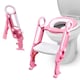 image 1 of CHILDREN BABY TODDLER KID POTTY TRAINING TOILET SEAT TRAINER URINAL CHAIR LADDERO, PINK & WHITE