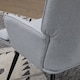 image 8 of HOMCOM Armchair with Footstool, Living Room Chair, Linen Accent Chair for Bedroom, Home Study, Light Grey