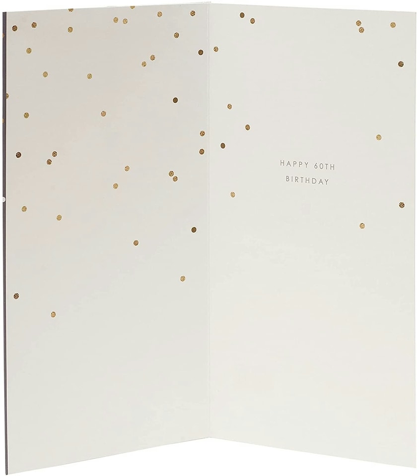 image 1 of Happy 60th Birthday Card with Hanging Keepsake Age 60