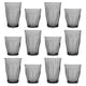 image 1 of Duralex 12pc Picardie Highball Glasses & Tumblers Set - Grey Grey