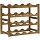 image 1 of HOMCOM Free Standing Wine Rack 16 Bottle Holders, Bamboo Display Shelf