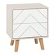 image 1 of Dixie 2 Drawer Bedside - L39.5 x W48 x H56 cm - Dusty Grey/White
