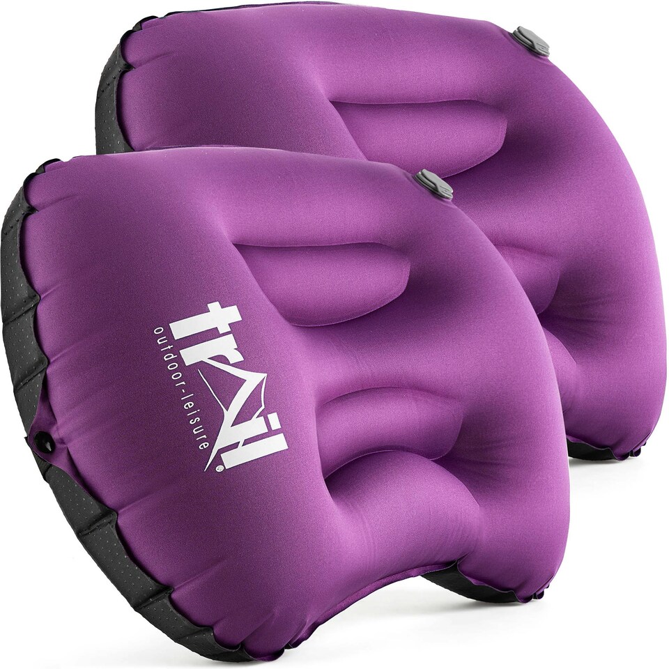 image 1 of Deluxe Inflatable Camping Pillows (2 Pack) - Purple