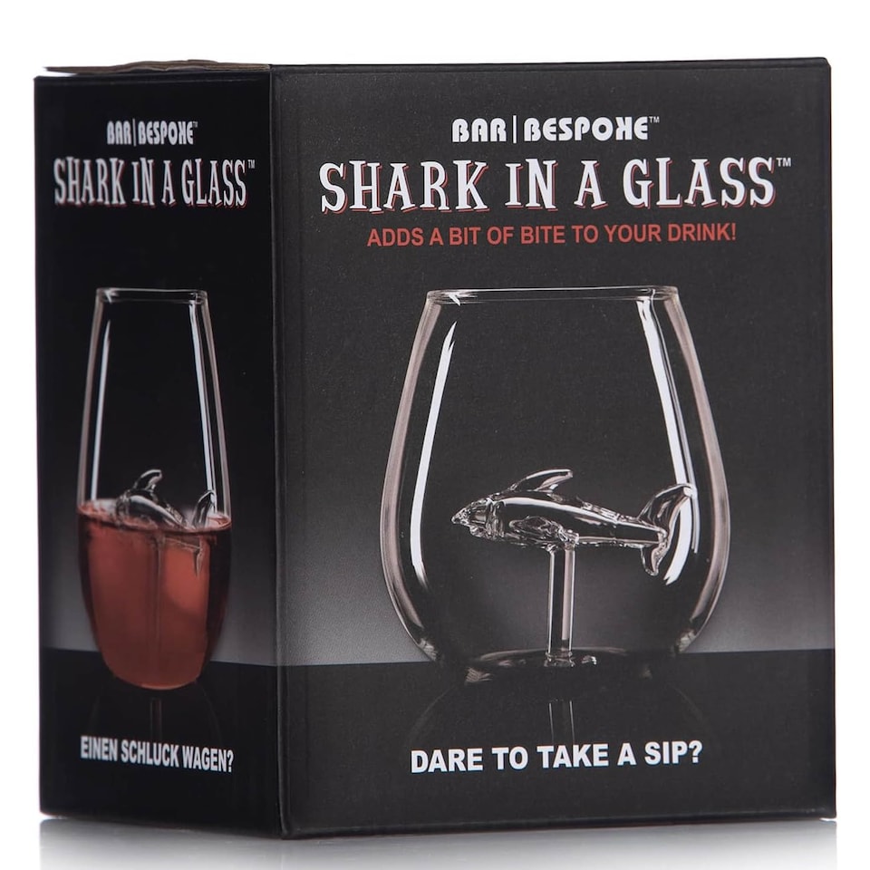 image 1 of Bar Bespoke Shark in A Glass 500ml - Transparent