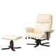 image 1 of Woodacre Swivel Recliner with Massage and Heat - Cream