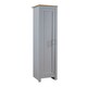 image 1 of Wardrobe 1 Door Hanging Rail Wood Bedroom Furniture Storage Unit Grey