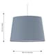 image 5 of Grey Cotton 28cm Tapered Cylinder Pendant or Lamp Shade | Grey | Medium | 1