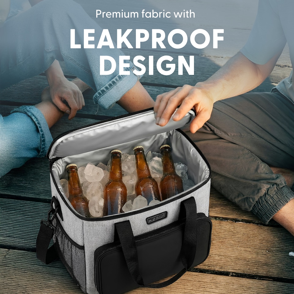 image 1 of Keplin Insulated Cooler Bag with Freezer Block Waterproof and Leak Resistant