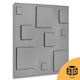 image 9 of NOVECRAFTO Decorative 3D Wall Panels (50cm x 50cm) 3D Blocks Design PVC Cladding Panel