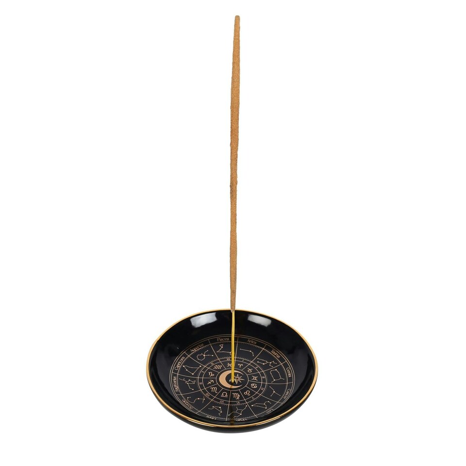 Astrology Wheel Incense Holder - Ceramic
