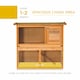 image 3 of Pawhut 90cm 2 Tiers Rabbit Hutch Wooden Pet Cage Run Vintage Bunny House