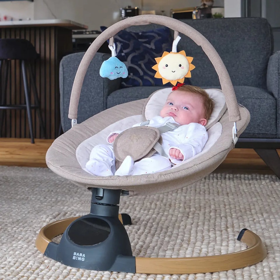 image 1 of Bababing Hub 2 Electric Baby Swing Bluetooth-Enabled Automatic Rocker