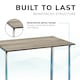 image 8 of Folding Wooden Computer Desk Foldable Study Coffee Table Laptop Office PC in White White